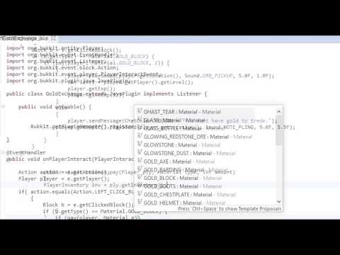 Minecraft ~ Speed Code Bukkit ~ Gold-Exchange