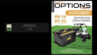 QomoEnergy Lithium batteries are on the cover of Golf Car Options magazine  September Issue!