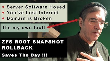 ZFS Root Restore - Emergency Recovery Worked - Here