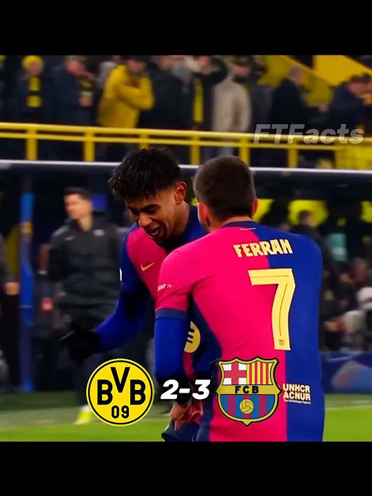 Borussia Dortmund vs Barcelona 🔥 fcbarcelona messi football YouTube
