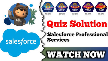 Salesforce Professional Services | Salesforce Trailhead | Quiz Solution