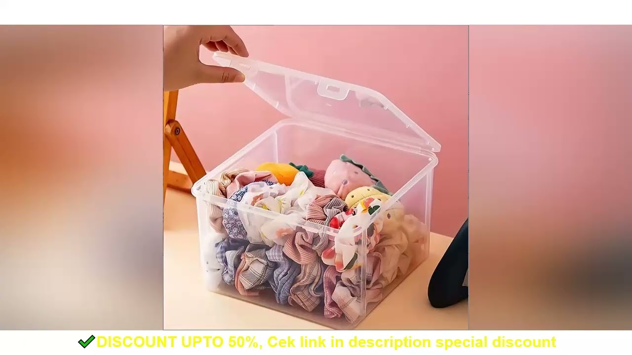 Large Clear Plastic Storage Box - Stackable for Office Supplies/Files, Ideal for Home/School/Office,
