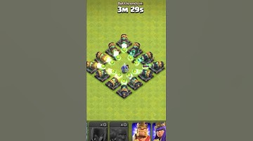 Deadly Cannon Base vs Max Dark Elixir Troops Clash of Clans #shorts