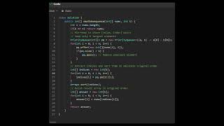 2099 Find Subsequence of Length K With the Largest Sum