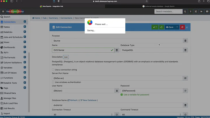 Integration Hub - Building a data staging area
