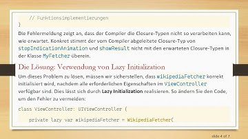 Behebung des Fehlers Cannot convert value of type in Swift bei Closures