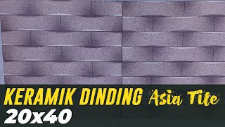 Review keramik dinding 20x40 motif batu Alam andesit ‼️stone wall