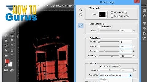 How to Use the Adobe Photoshop Refine Edge Tool to  improve a mask/selection- CS5 CS6 CC Tutorial