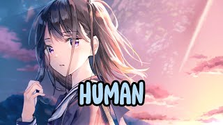 Nightcore - Human (Lyrics)