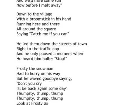 Frosty the Snowman Lyrics - YouTube Music.