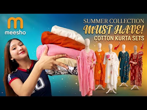 *Huge* Meesho Summer /Cotton kurta Set Haul 😍❤️ #meesho #kurtaset #meeshohaul