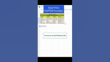 Excel Trick: FLATTEN Function in google Sheet.