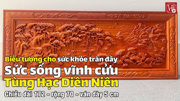 Tranh Tùng hạc diên niên | biểu tượng cho sức khỏe, trường thọ vô biên | Tranh gỗ giá gốc Vạn Đạt
