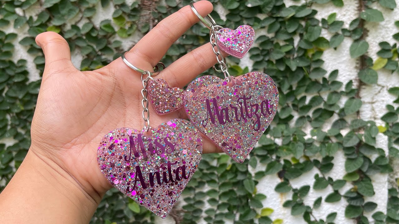 Llaveros para día de san valentin de resina / resin valentine keychains