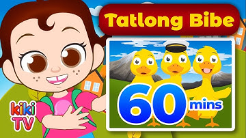 Tatlong Bibe 60 mins + MORE | Pinoy Nursery Rhymes & Kids Songs KikiTV