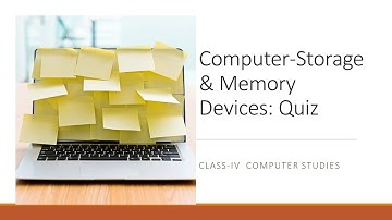 Computer Storage and Memory Devices - Quiz | Class 4|ICSE|Computers|Quick Revision