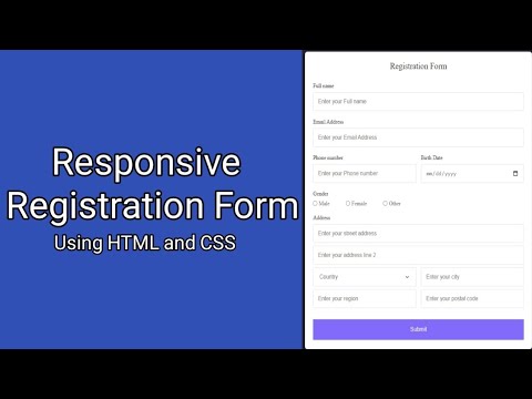 Responsive registration form | Using HTML and CSS | Nepali Coder Yt ll ...
