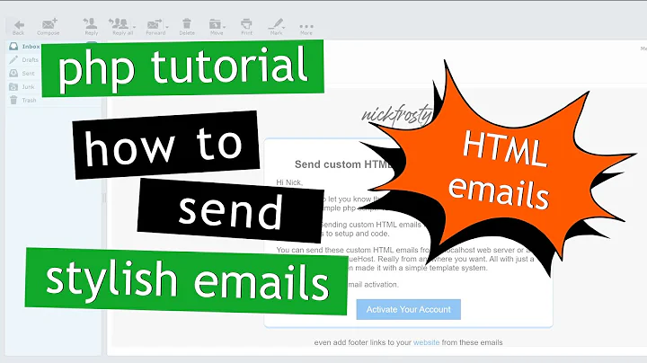 PHP Tutorial: How to send HTML emails with php | PHP email template system | Send stylish emails php