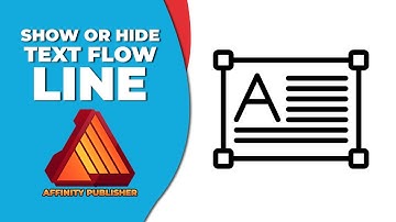 How to show or hide text flow line in Affinity publisher