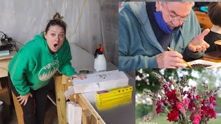 Starting Snapdragons With Mom and Gramps : The Disappointment of an Empty Box : Flower Hill Farm