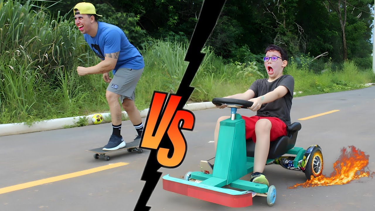 NOSSO CARRINHO HOVERBOARD vs SKATE