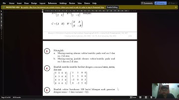 Pemodelan Oseanografi | Modul 2 | MATLAB, Matriks dan Operasi Matriks | Tugas Praktikum