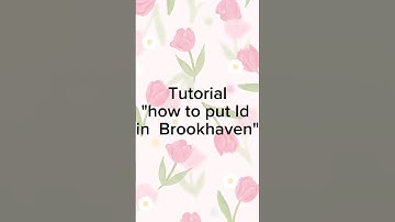 Tutorial "how to put Id in Brookhaven" #fyp #foryou #roblox #brookhaven #tutorial #codes #id #shorts