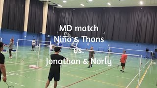 PSOQ Badminton MD match bet. Jonathan & Norly vs. Niño & Thons (20220910)