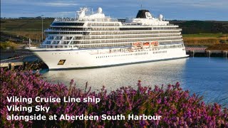 Cruise ship Viking Sky alongside at Aberdeen