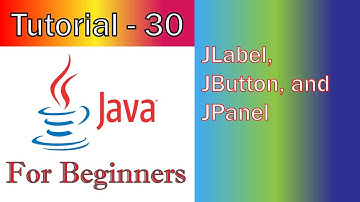 Java Tutorial 30 GUI   JLabel, JButton, and JPanel