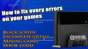 How to fix every errors on your games | PS4 Jailbreak 11.0 and below