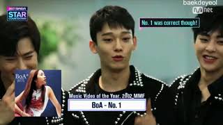 EXO guess other artist song + member funny reaction screenshot 4