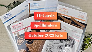 10 Cards Spellbinders October 2023 Kits