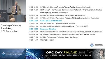 Opening of the day, Jouni Aro, OPC Committee