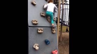 Girl falls from rock wall, saved by shirt