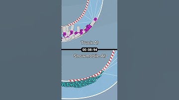 Truck AI vs Snowmobile AI 🎮 AI Learns To Drive on Steam #machinelearning #gamedev #steam #game #ai
