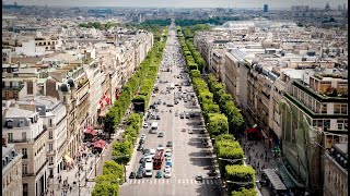 Relaxing 4K Paris Walk: Champs Élysée from Arch of Triomphe to the River Seine