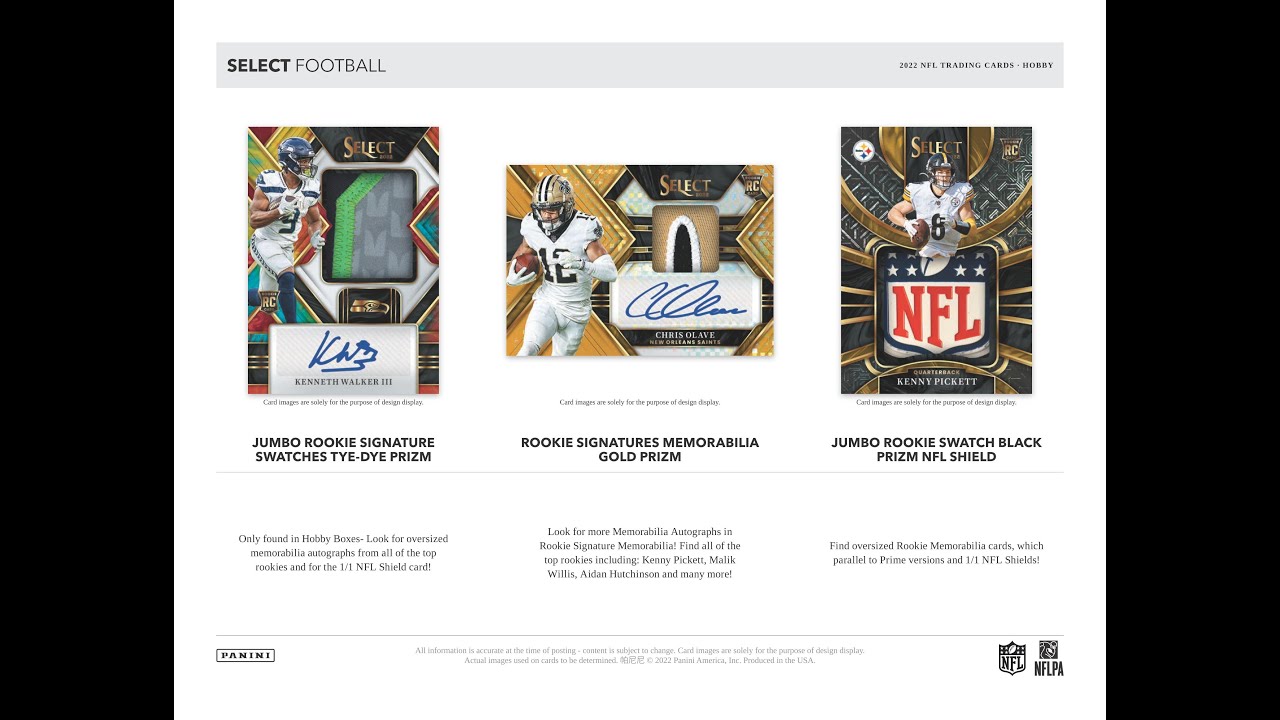 OS BGBPB NFL 2022 PANINI SELECT FOOTBALL box BREAKS アメフト
