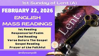February 22, 2026 English Mass Readings | First Sunday of Lent (A)