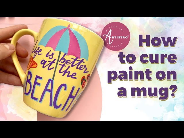 How to paint a mug with acrylic paint pens. How to cure acrylic paint on  ceramic. 