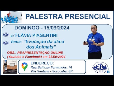 Assista: Palestra Presencial - c/ FL�?VIA PIAGENTINI (15/09/2024)