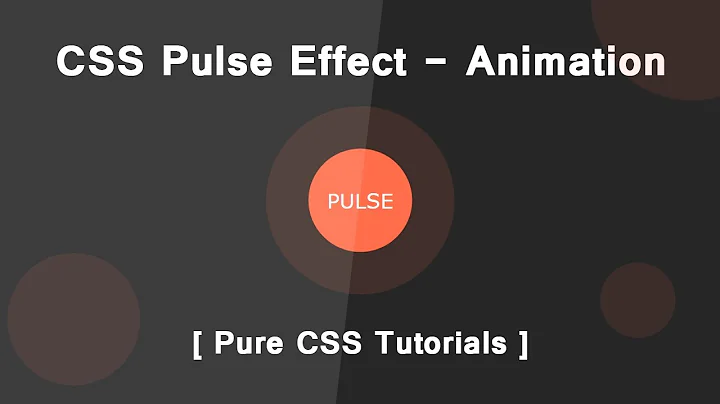 Pulse Effect With CSS3 Animation - Pure Css Tutorials