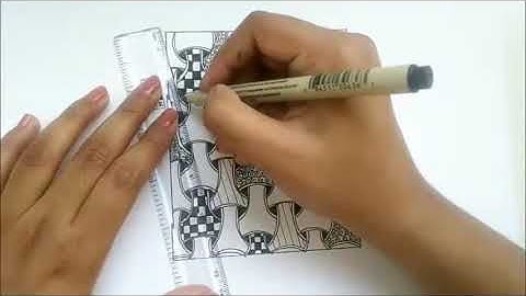 Zentangle : Y- ful power tangle pattern