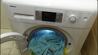 BEKO WMB 51441 centrifuge and pumping 1400 rpm washing machine program, test example movie #341