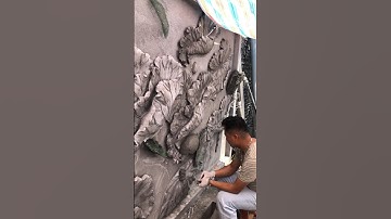 ĐẮP TRANH  sen Hạc  bằng xi măng pass 2 / Mê không gian xanh