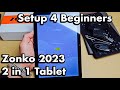 Zonko 2023 2 in 1 tablet how to setup 4 beginners