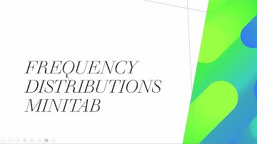 Frequency Tables in Minitab