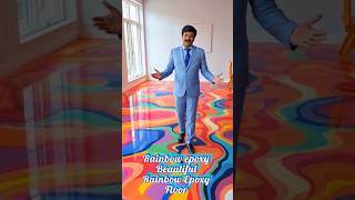 Rainbow Epoxy Floor Method | Stunning 3D Metallic Epoxy Flooring Design Tutorial #epoxyfloordesign