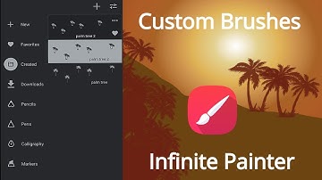 Infinite Painter tutorial| How to create custom brushes in infinite painter| pine tree custom brush
