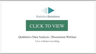 Qualitative Data Analysis | Dissertation Webinar